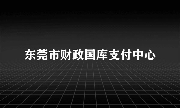 东莞市财政国库支付中心
