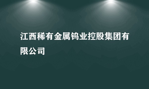 江西稀有金属钨业控股集团有限公司