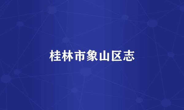 桂林市象山区志