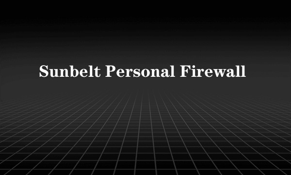 Sunbelt Personal Firewall