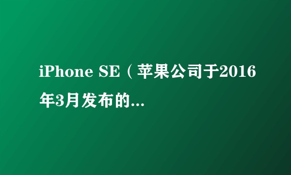 iPhone SE(苹果公司于2016年3月发布的手机产品)