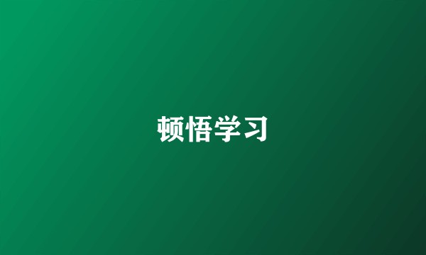顿悟学习