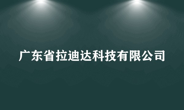 广东省拉迪达科技有限公司