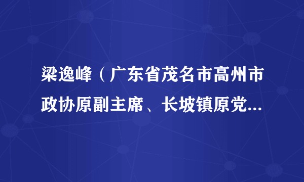 梁逸峰（广东省茂名市高州市政协原副主席、长坡镇原党委书记）