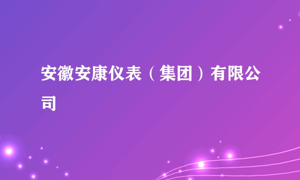 安徽安康仪表（集团）有限公司