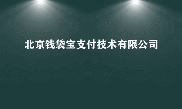 北京钱袋宝支付技术有限公司