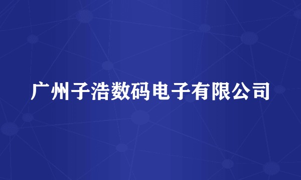 广州子浩数码电子有限公司