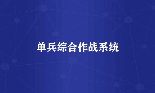 单兵综合作战系统