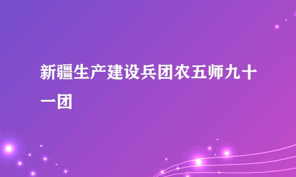 新疆生产建设兵团农五师九十一团