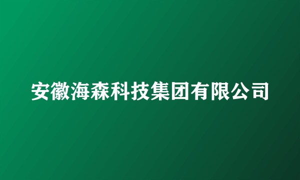 安徽海森科技集团有限公司