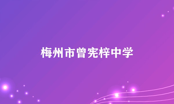 梅州市曾宪梓中学