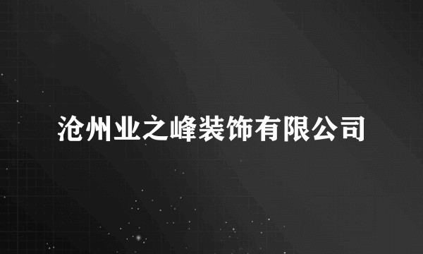沧州业之峰装饰有限公司