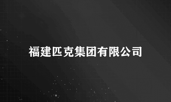 福建匹克集团有限公司