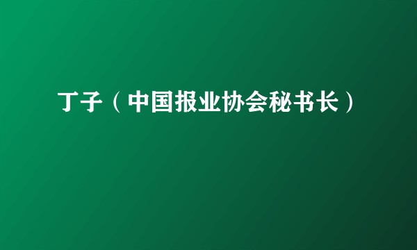 丁子（中国报业协会秘书长）