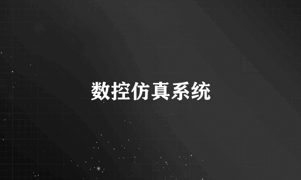 数控仿真系统