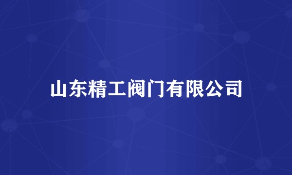 山东精工阀门有限公司