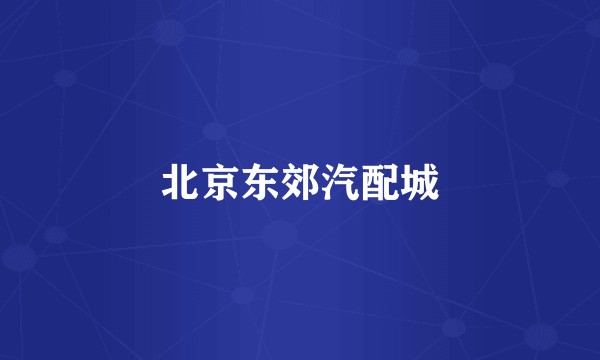 北京东郊汽配城