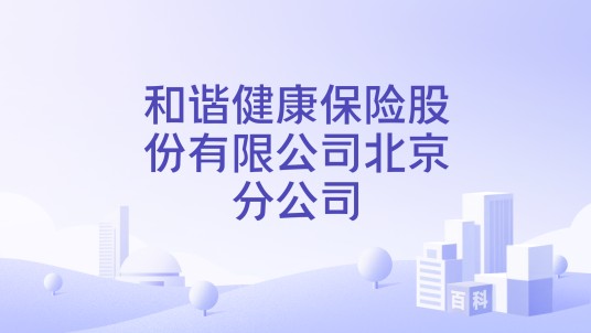 和谐健康保险股份有限公司北京分公司