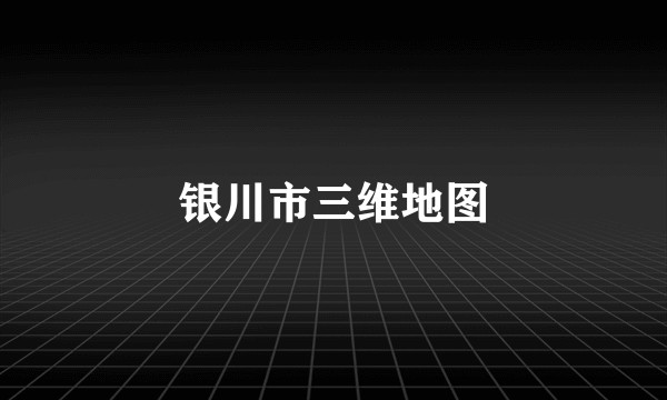 银川市三维地图