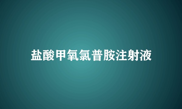 盐酸甲氧氯普胺注射液