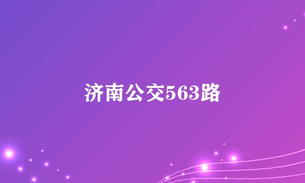 济南公交563路