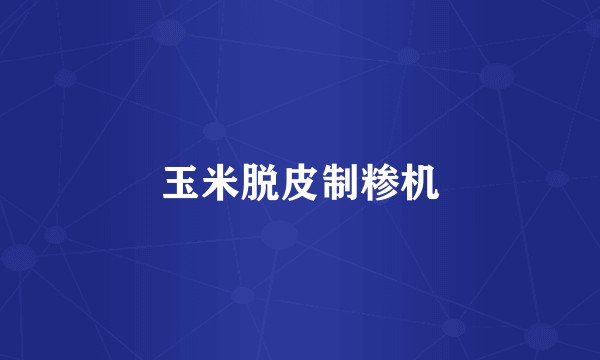 玉米脱皮制糁机