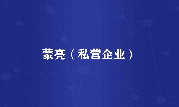 蒙亮(私营企业)