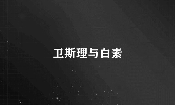 卫斯理与白素