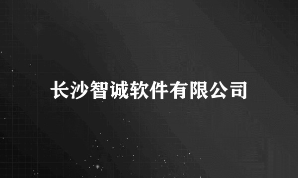 长沙智诚软件有限公司