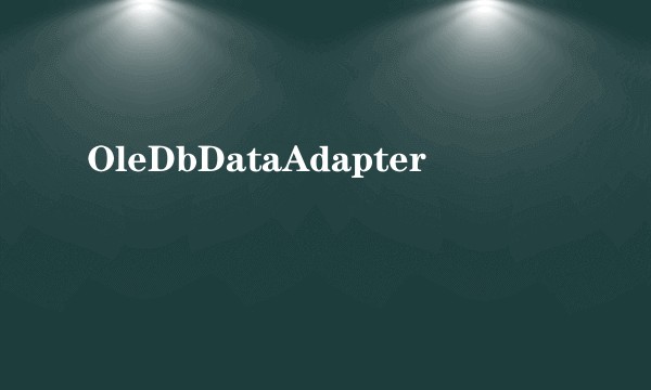 OleDbDataAdapter