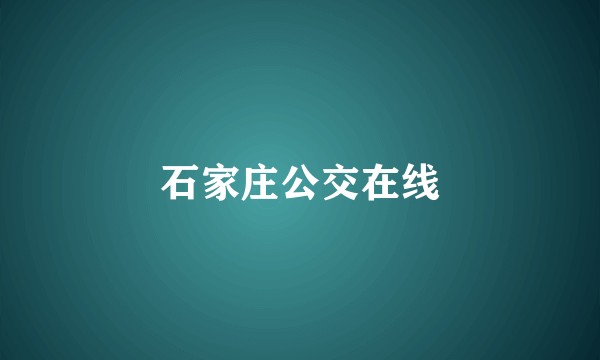 石家庄公交在线