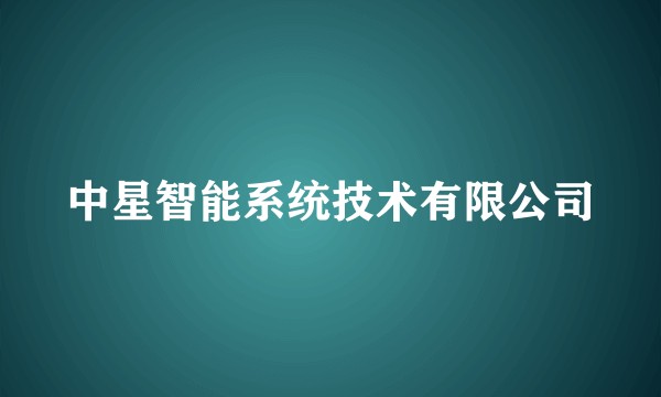 中星智能系统技术有限公司