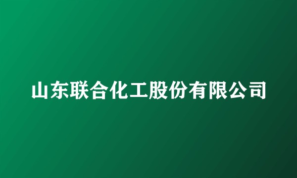 山东联合化工股份有限公司