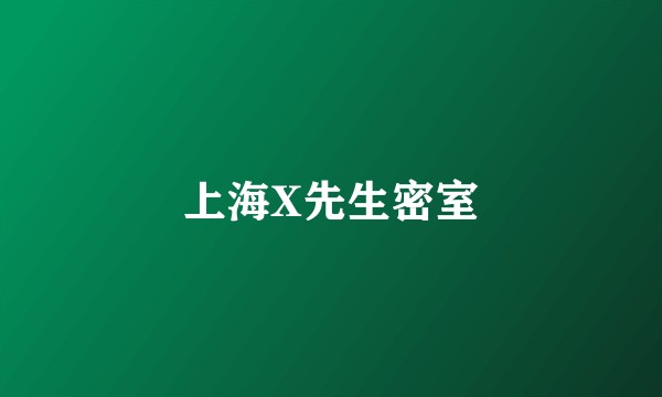 上海X先生密室