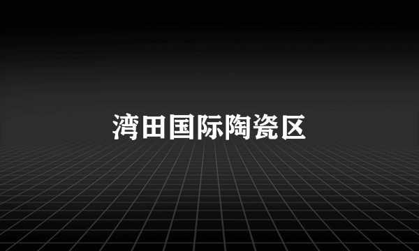 湾田国际陶瓷区