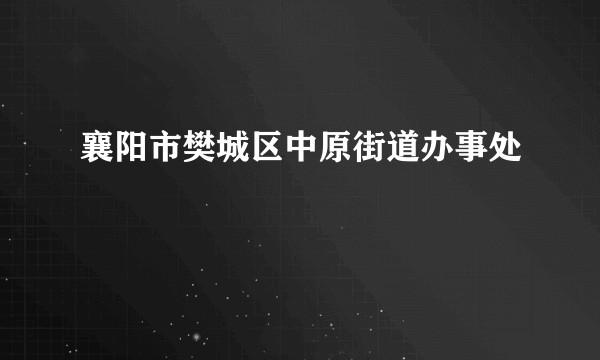 襄阳市樊城区中原街道办事处