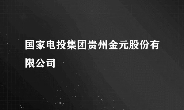 国家电投集团贵州金元股份有限公司