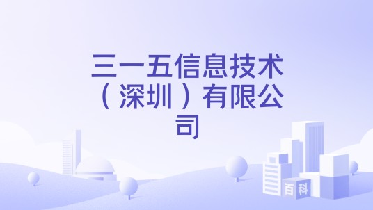 三一五信息技术（深圳）有限公司