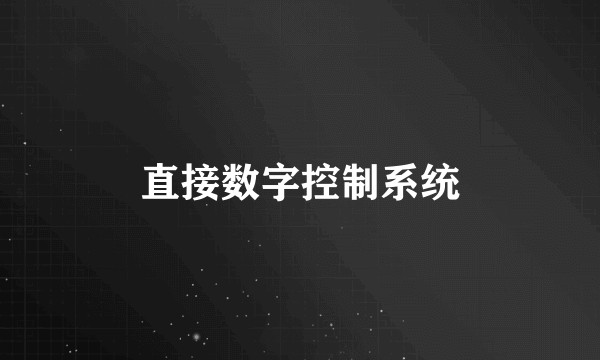 直接数字控制系统