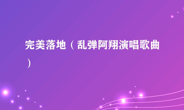 完美落地（乱弹阿翔演唱歌曲）