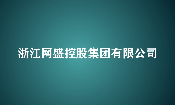浙江网盛控股集团有限公司