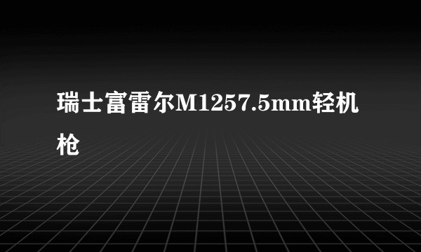 瑞士富雷尔M1257.5mm轻机枪