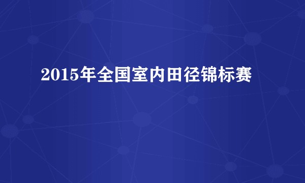 2015年全国室内田径锦标赛