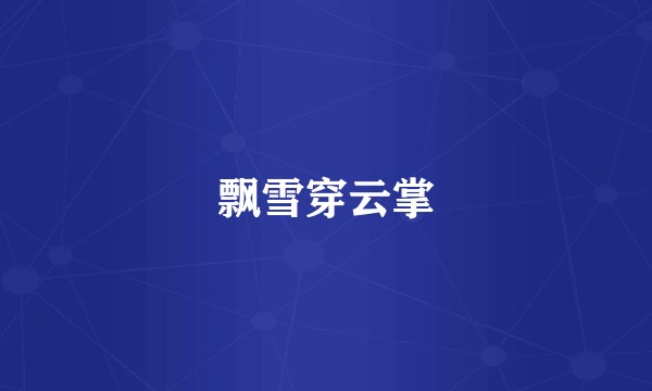 飘雪穿云掌