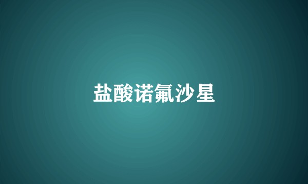 盐酸诺氟沙星