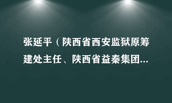 张延平（陕西省西安监狱原筹建处主任、陕西省益秦集团有限公司副总经理）