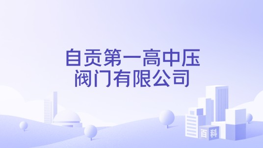 自贡第一高中压阀门有限公司