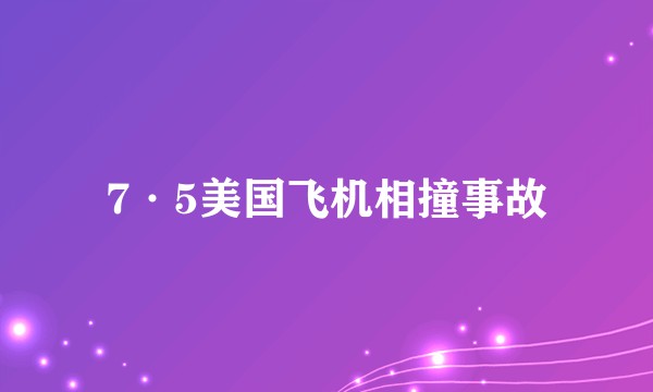 7·5美国飞机相撞事故