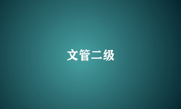 文管二级