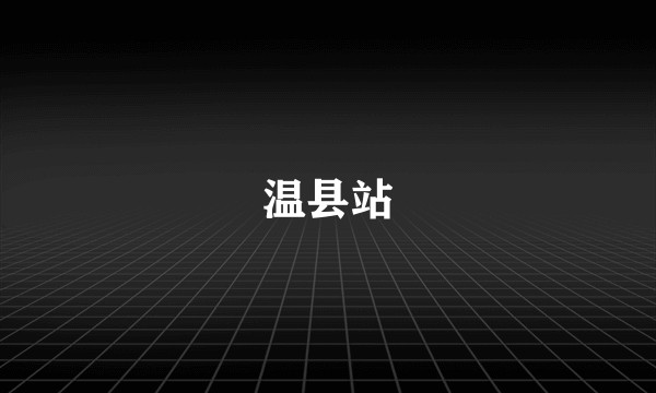 温县站